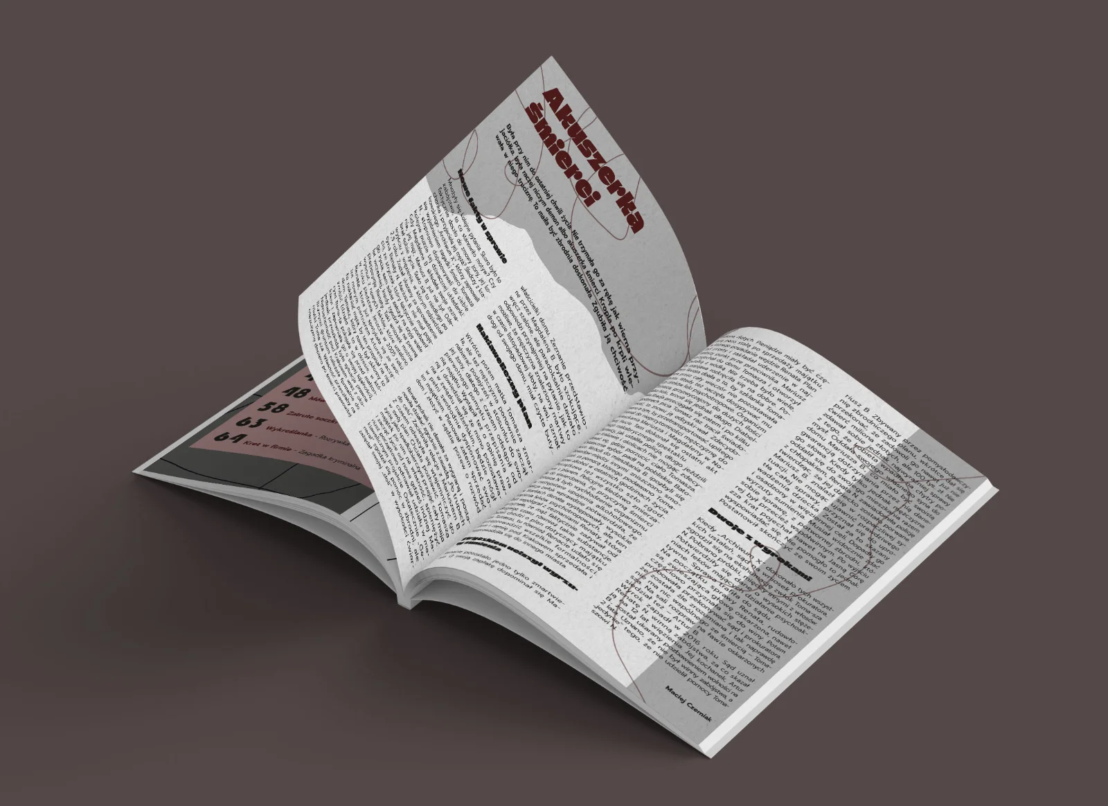 Projekt graficzny wydania specjalnego magazynu „Detektyw” — widok 8