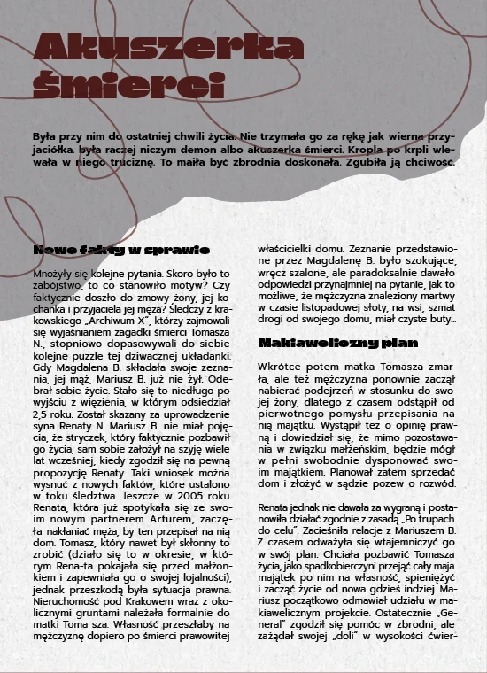 Projekt graficzny wydania specjalnego magazynu „Detektyw” — widok 4